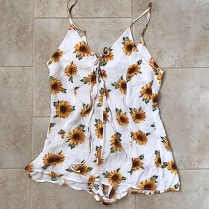 Lace Front Romper/Cover-Up